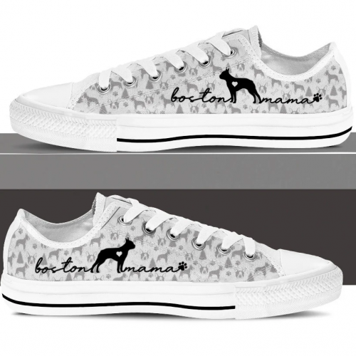 Boston Terrier Low Top Shoes Gift for Men Women