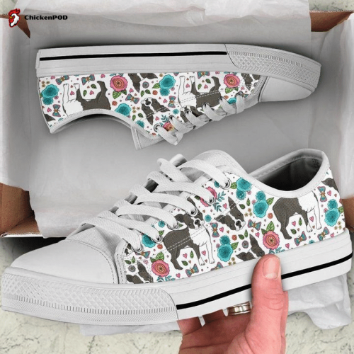 Boston Terrier Pattern Low Top Shoes Gift for Men Women