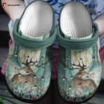 Brown Deer Lying Beside Tree Unisex Clogs Shoes Clog