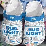 Bud Light White Unisex Clogs Clog Shoes