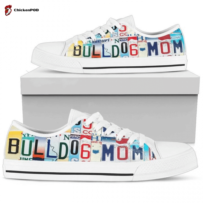 Bulldog Mom Low Top Shoes Gift For Men Women