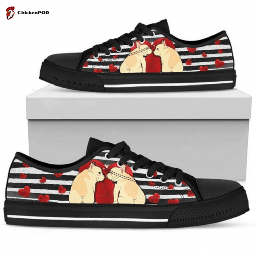 Bulldog Valentine For Lover Low Top Shoes Gift for Men Women