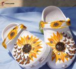 Butterflies Hippie Sunflowers Gift Hippie Girl Unisex Clogs Shoes Rubber clog Unisex Clogs Shoes