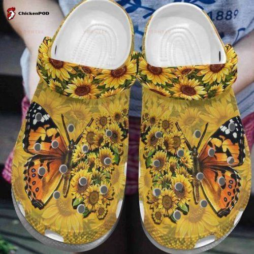 Butterfly Flower 5 Gift For Lover Rubber clog Unisex Clogs Shoes