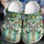 Butterfly Green Gift For Lover Rubber clog Unisex Clogs Shoes