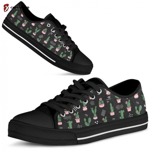 Cactus Pattern Low Top Shoes Gift for Men Women