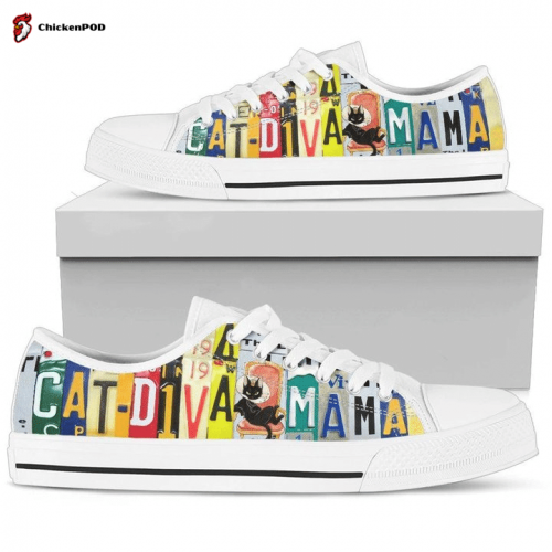 Cat Diva Mama Low Top Shoes Gift for Men Women