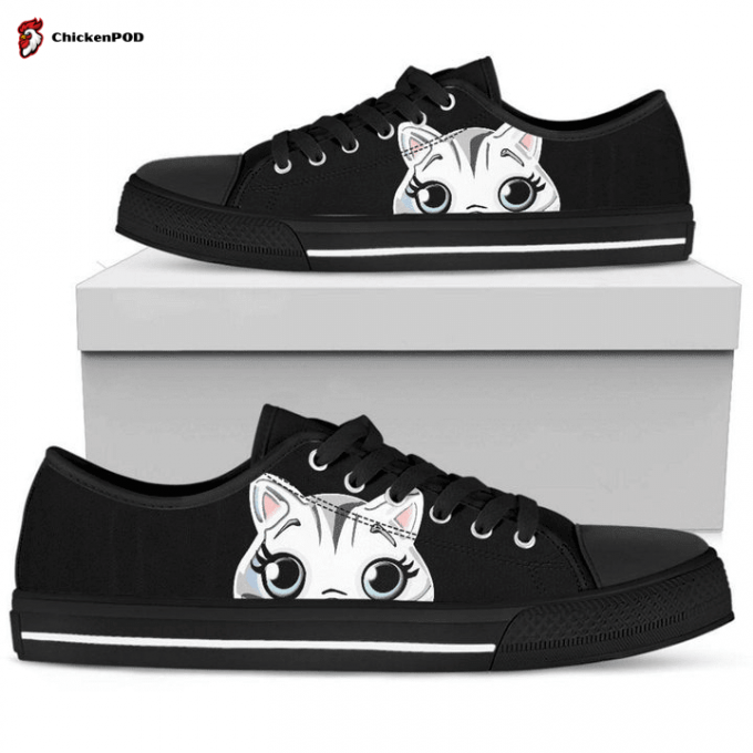 Cat Head Low Top Shoes Gift For Men Women