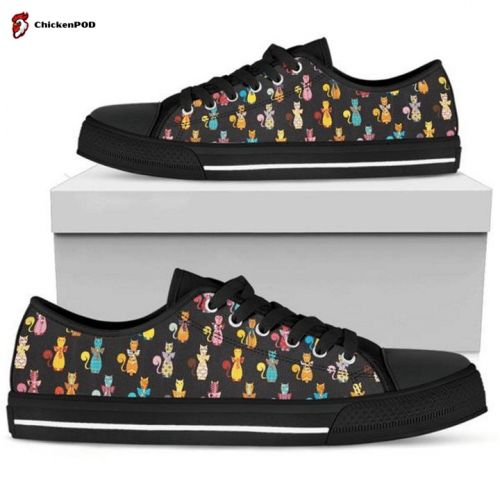 Colorful Kaleidoscope Geometric Print Low Top Shoes Gift for Men Women