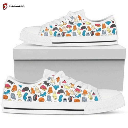 Cat Low Top Shoes Gift for Men Women