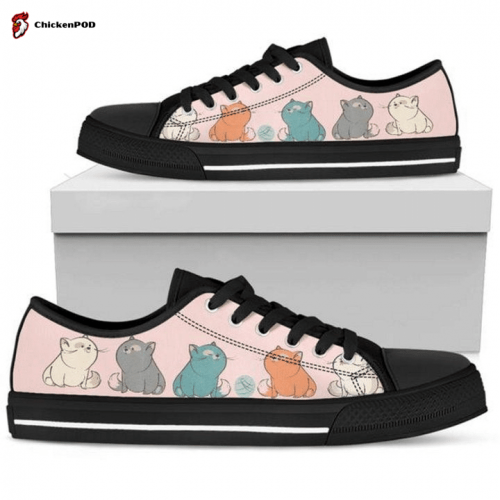 Cat Pattern Low Top Shoes Gift for Men Women