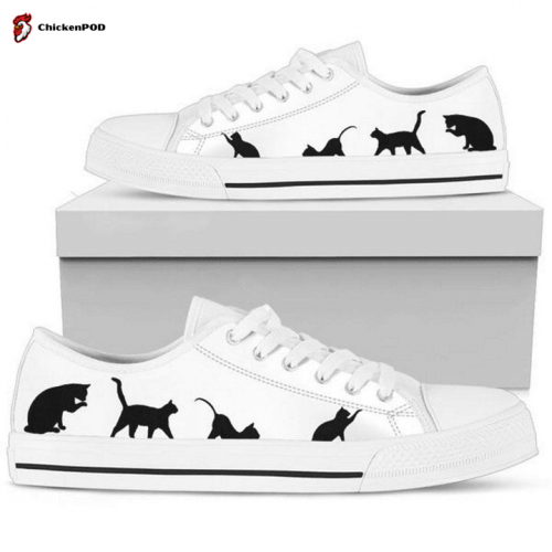 Cat Pattern Low Top Shoes Gift for Men Women