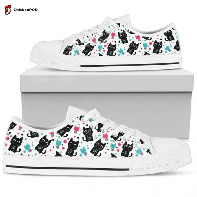 Cat Pattern Low Top Shoes Gift For Men Women