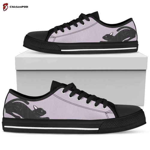 Cat Purple Women’s Low Top Shoes