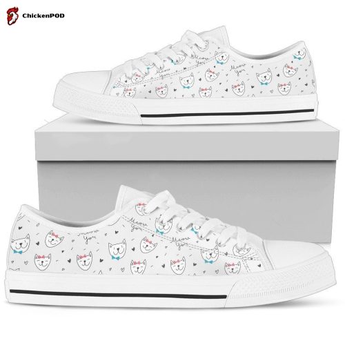 Cat Women Low Top Shoes Gift for Men Women