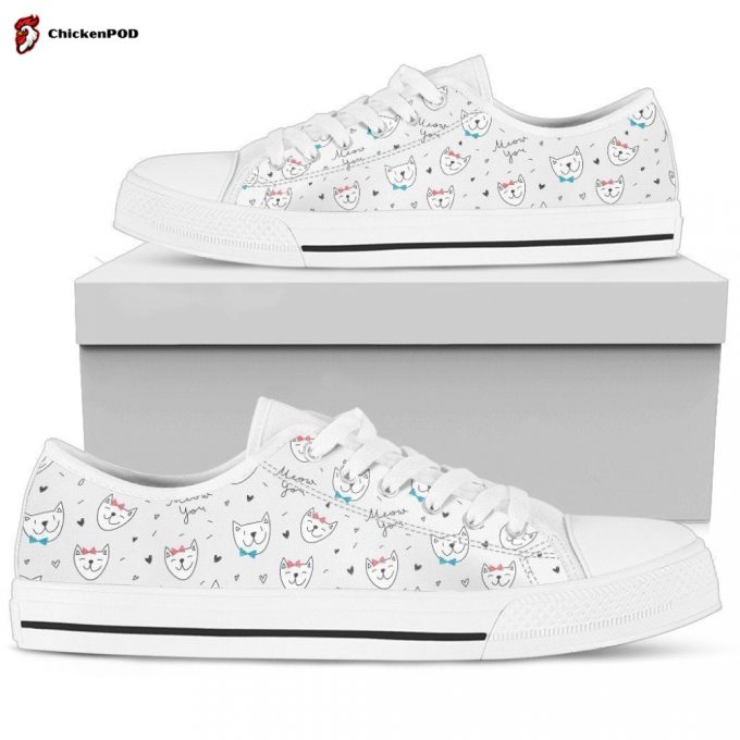 Cat Women Low Top Shoes Gift For Men Women