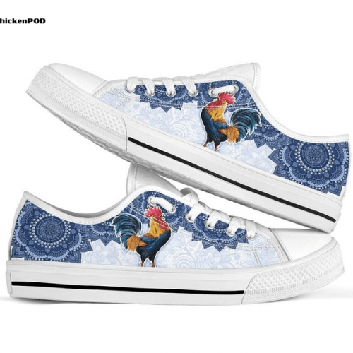 Chicken Mandala Luxury Low Top Shoes Gift for Men Women