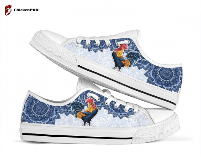 Chicken Mandala Luxury Low Top Shoes Gift For Men Women