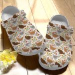 Chickens In The Garden 3D Clog Unisex Shoes For Mother Day – Chicken Flower Shoes Crocbland Clog Gifts For Mom Daughter