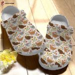 Chickens In The Garden 3D Clog Unisex Shoes For Mother Day – Chicken Flower Shoes Crocbland Clog Gifts For Mom Daughter