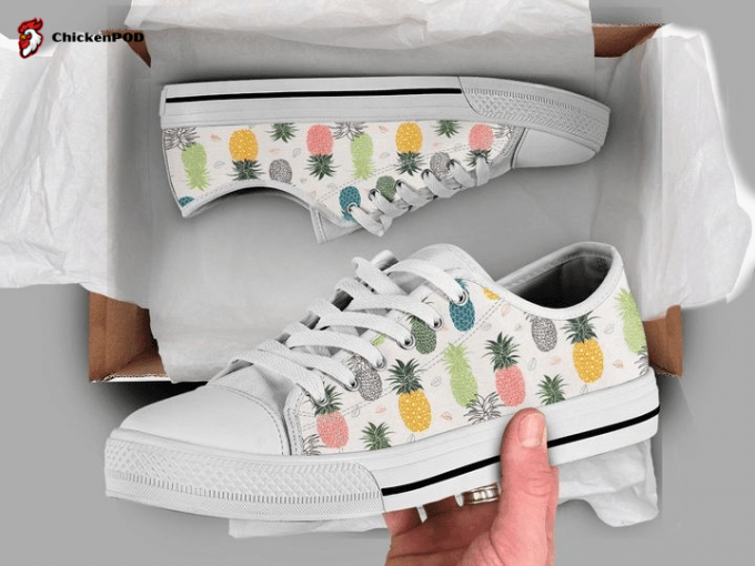 Colorful Pineapple Low Top Shoes Gift For Men Women