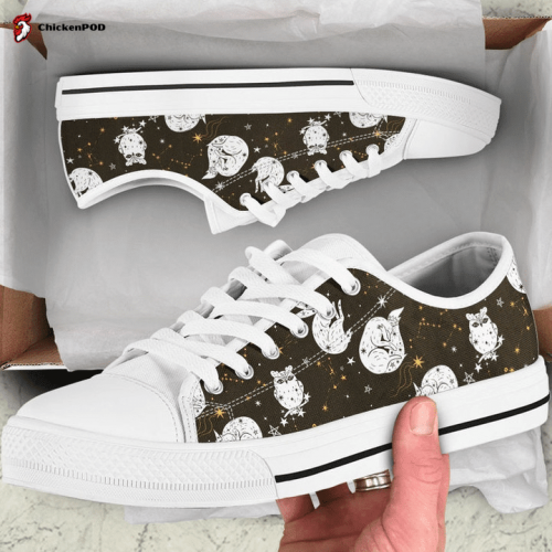 Constellation Owls Low Top Shoes Gift for Men Women