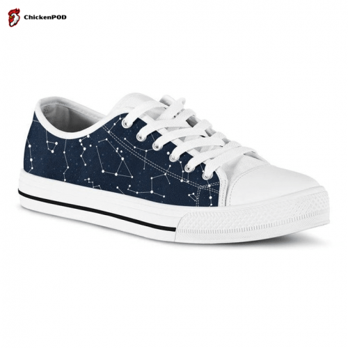 Constellation Star Map Night Sky Celestial Tennis Low Top Shoes Gift for Men Women