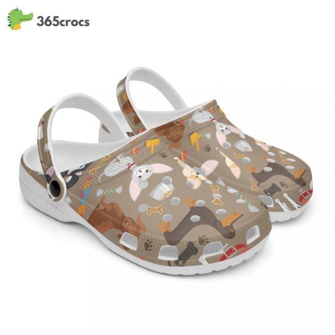 Cool Cute Puppies Power, Retro Groovy Vibes Puppies, Cute Puppies Unisex Clogs Clog Shoes