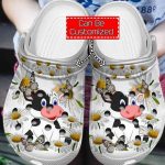 Cow Flower clog Unisex Clogs Shoes Cow