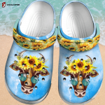 Cow Sunflower Rubber clog Unisex Clogs Shoes