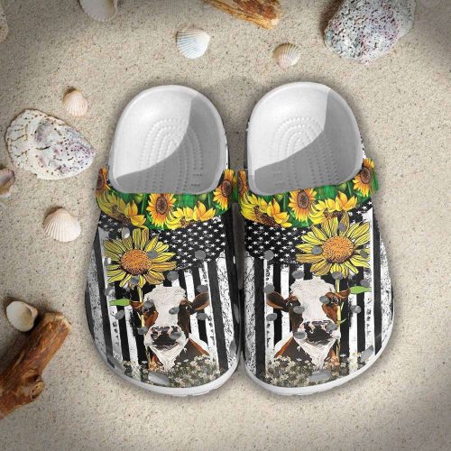 Cow Sunflowers Rubber clog Unisex Clogs Shoes