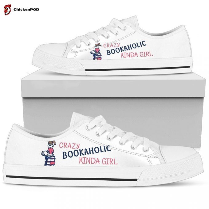 Crazy Bookaholic Kinda Girl Women’S Low Top Shoes