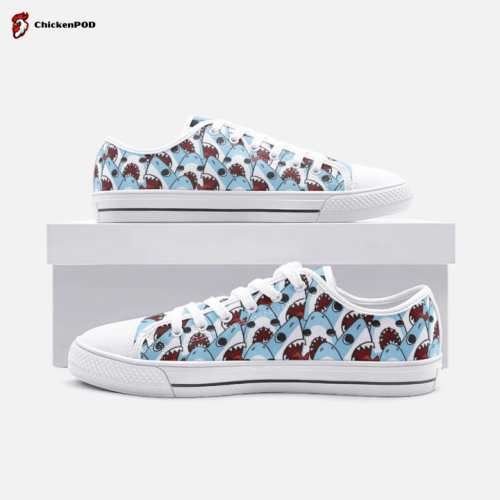 Crazy Shark Low Top Shoes Gift for Men Women