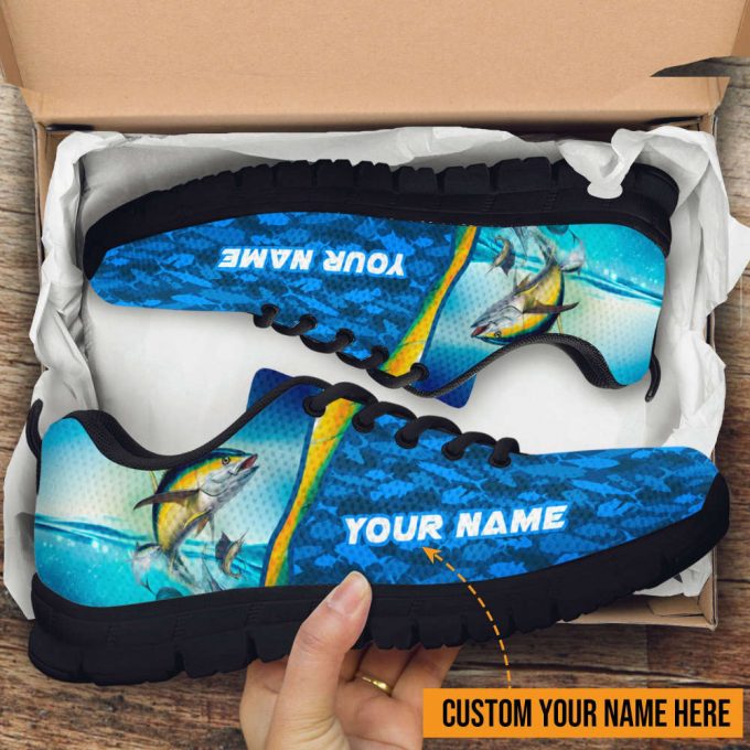 Custom Name Tuna Fishing Team Billfish Low Top Sneaker Shoes