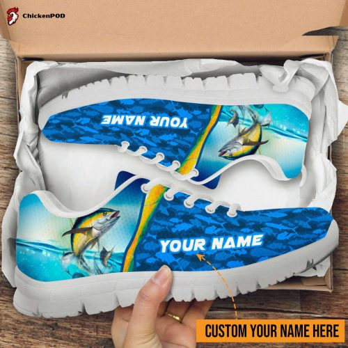 Custom name Tuna fishing Team Billfish Low Top Sneaker Shoes