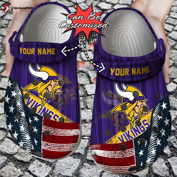 Custom Us Flag Mvikings New Clog Unisex Clogs Shoes