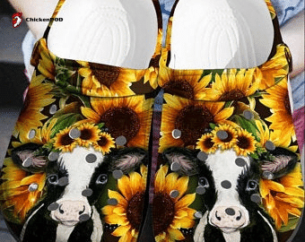 Customize Cow Unisex Clogs Clog Shoes – Sunflower Cow Farm Outdoor Unisex Clogs Clog Shoes