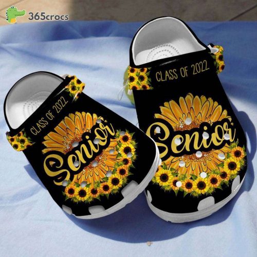 Customized Name Sunflower Class Of 2022 Back To School Month Unisex Clogs Clog Shoes