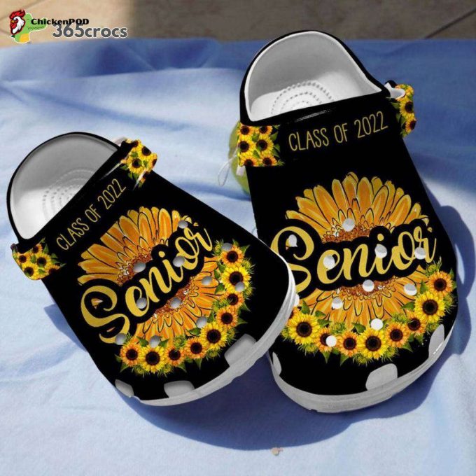 Customized Name Sunflower Class Of 2022 Back To School Month Unisex Clogs Clog Shoes