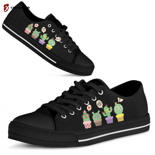 Cute Cactus Low Top Shoes Gift for Men Women