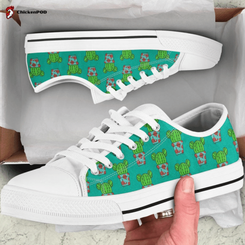 Cute Cactus Hug Me Low Top Shoes Gift for Men Women