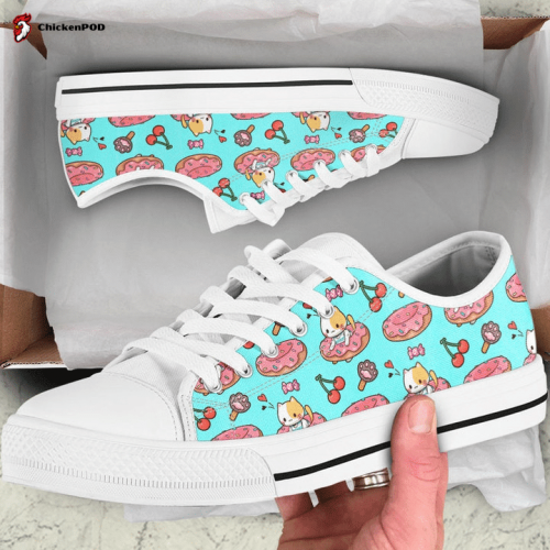 Cute Cat Low Top Shoes Gift for Men Women