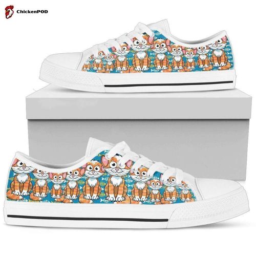 Cute Cat Women’s Low Top Shoes