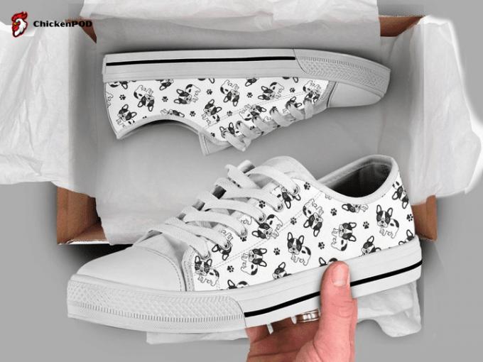 Cute Dog French Bulldog Low Top Shoes Gift For Men Women