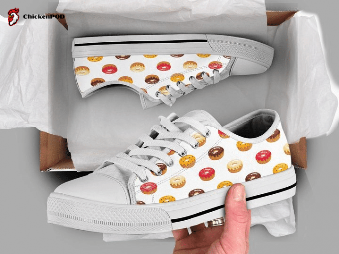 Cute Donuts Low Top Shoes Gift For Men Women