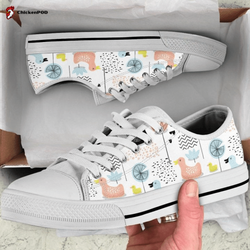 Cute Ducks And Bird Low Top Shoes Gift for Men Women