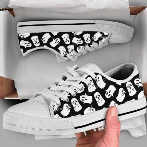 Cute Ghost Low Top Shoes Gift for Men Women