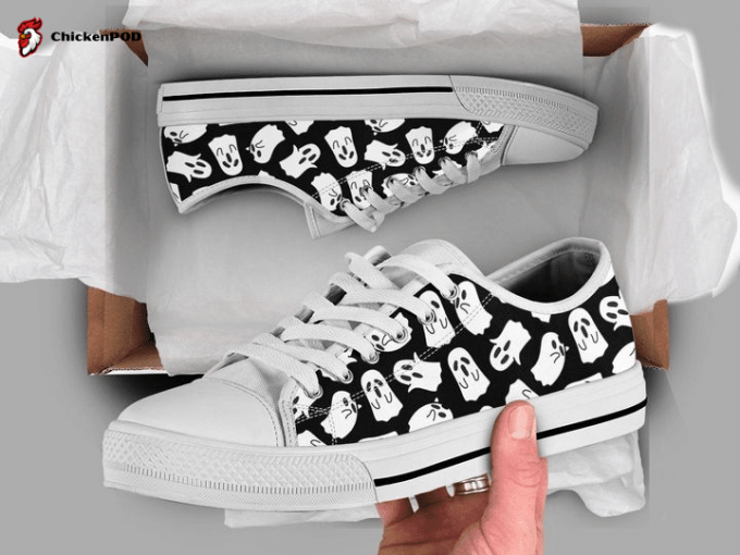 Cute Ghost Low Top Shoes Gift For Men Women