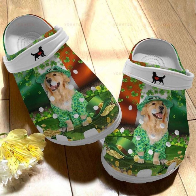 Cute Golden Retriever 5 Gift For Lover Rubber Clog Unisex Clogs Shoes