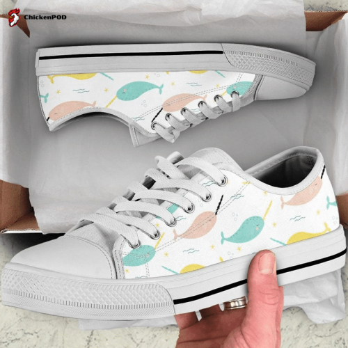 Cute Narwhals Low Top Shoes Gift for Men Women